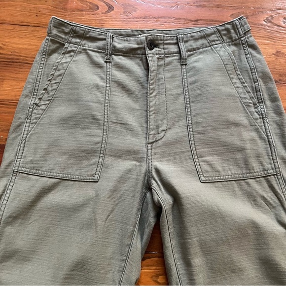 MADEWELL Dried Clover Green High Waisted Griff Tapered Fatigue Cargo Pants in 27 - Picture 5 of 16